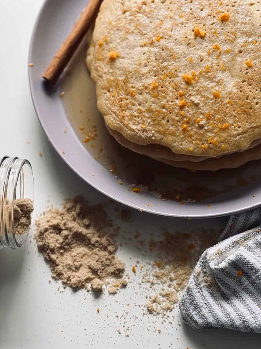 Fluffy Brown Sugar Pancakes With Orange And Cinnamon
