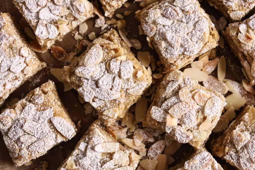 Sourdough discard almond cookie bars.