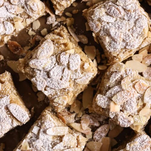 Sourdough discard almond cookie bars.