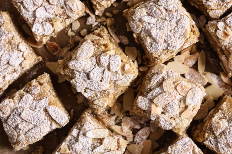 Sourdough discard almond cookie bars.