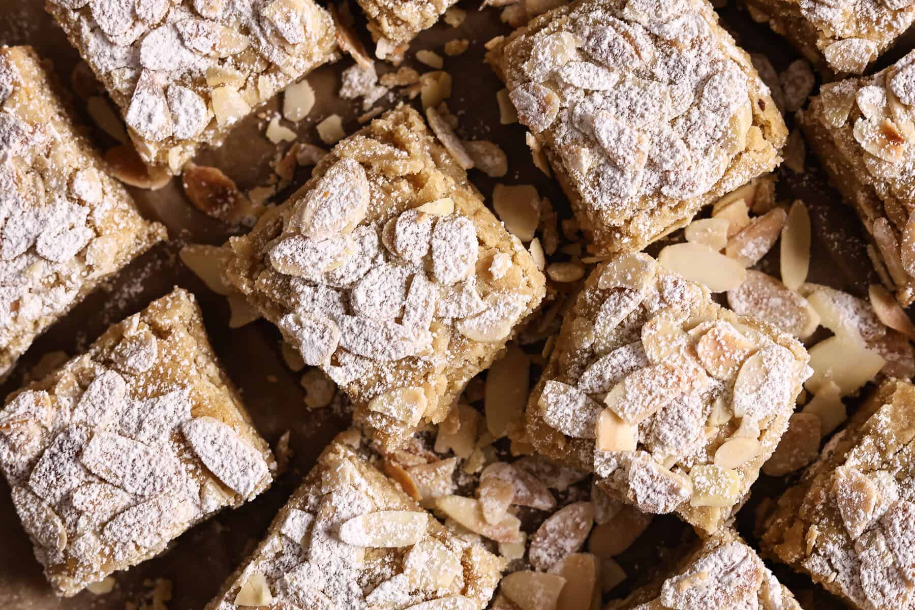 Sourdough discard almond cookie bars.